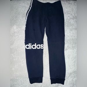 EUC Boys Adidas Jogged Sweatpants Size Large 14-16 Navy Blue